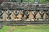 Angkor Thom - Terrace of the Elephants, high reliefs of garudas.